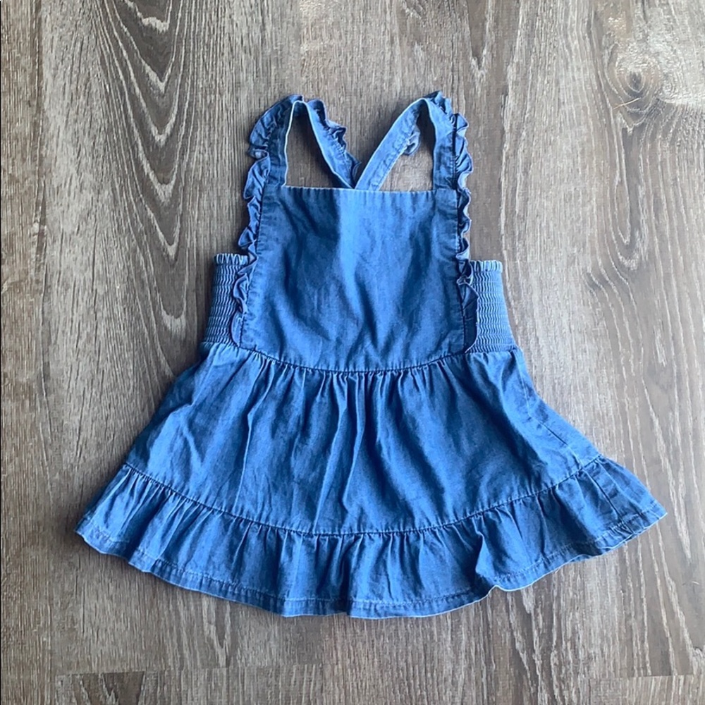Cat & Jack Chambray Ruffle Tank Top - Picture 2 of 4